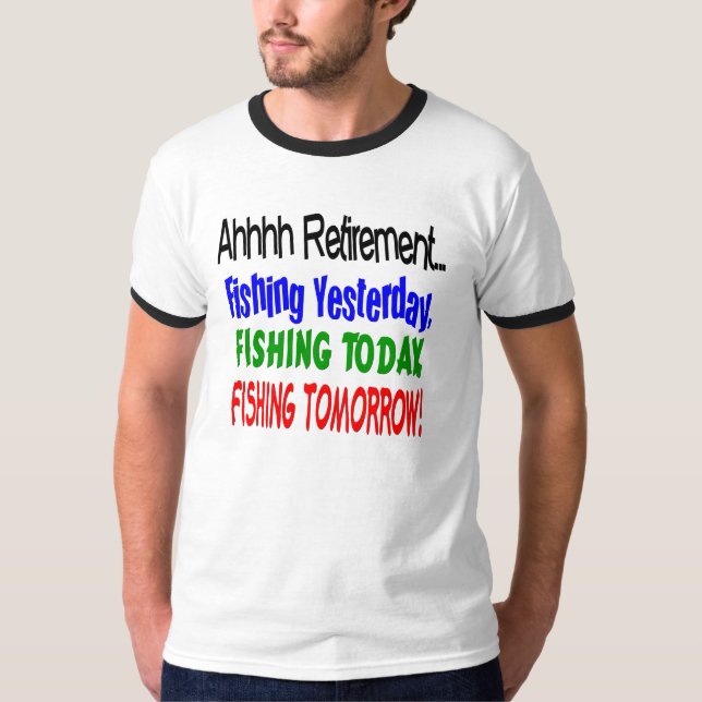 Ahhhh pension som i dag fiskar…., t shirt (Framsida)