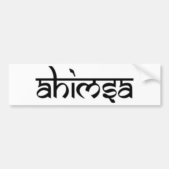 Ahimsa - अहिंसा - buddistisk lärosats bildekal (Framsidan)