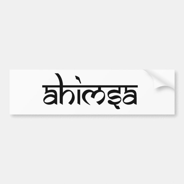 Ahimsa - buddistisk och hinduisk lärosats bildekal (Framsidan)