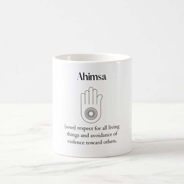 Ahimsa Definition Mugg (Center)