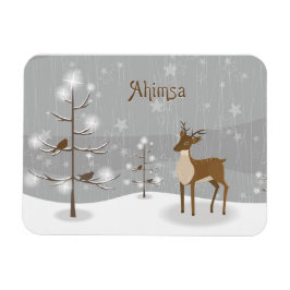 Ahimsa Helgdag Reindeer Magnet