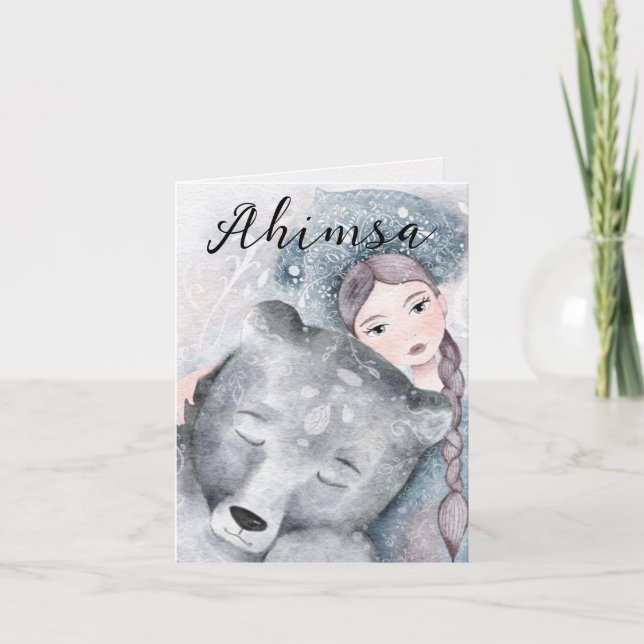 Ahimsa-julkort Helgkort (Framsida)