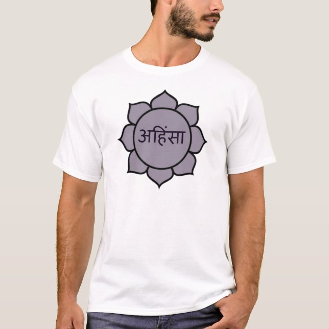 ahimsa (lotusblomma) .jpg t shirt (Framsida)
