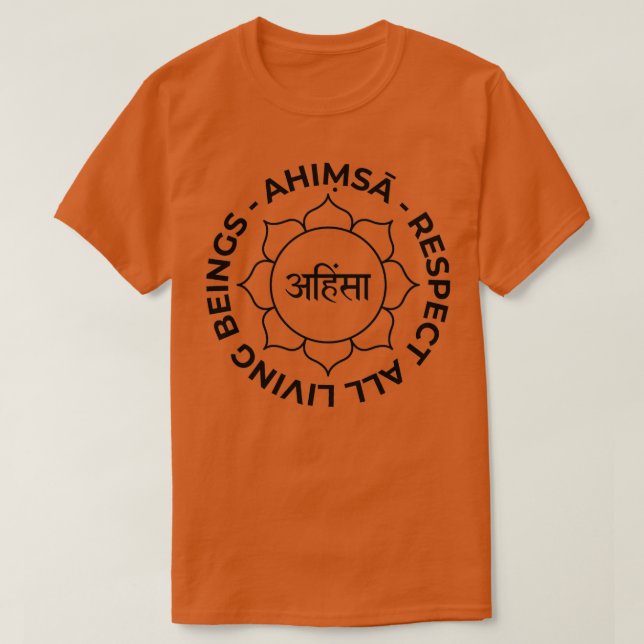 Ahimsa non Violence T Shirt (Design framsida)