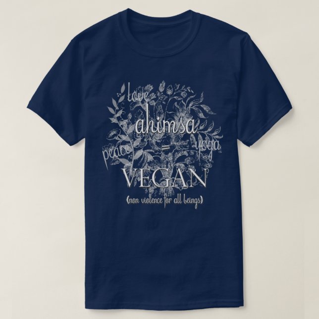 ahimsa vegan t shirt (Design framsida)