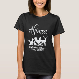 Ahimsa Vegansk Vänlighet mot Alla Levande Varelser T Shirt
