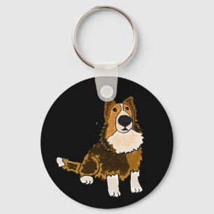 AHL-, Shetland Sheepdog Keychain Nyckelring