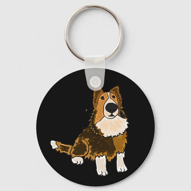 AHL- Shetland Sheepdog Keychain Nyckelring (Framsida)