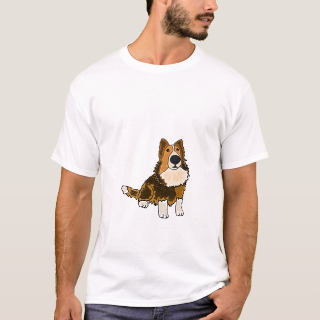 AHL-, skjorta för Sheltie hundtecknad Tee (Framsida)