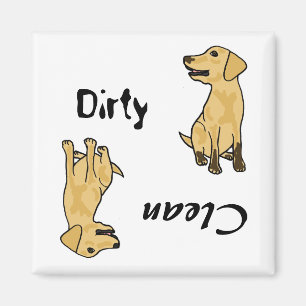 AHL-, smutsar ner gula Labrador tassmagneten Magnet