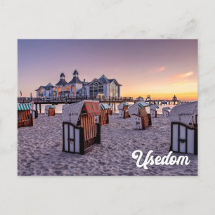 Ahlbeck Pier, Usedom, Tyskland Vykort