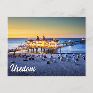 Ahlbeck Pier, Usedom, Tyskland Vykort