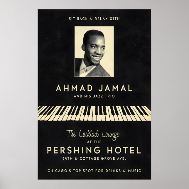 Ahmad Jamal jazzaffisch - At the Pershing - But Poster (Framsidan)