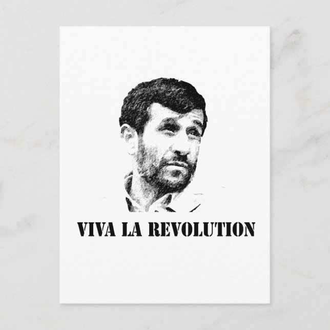 Ahmadinejad - Viva la revolution Vykort (Framsida)