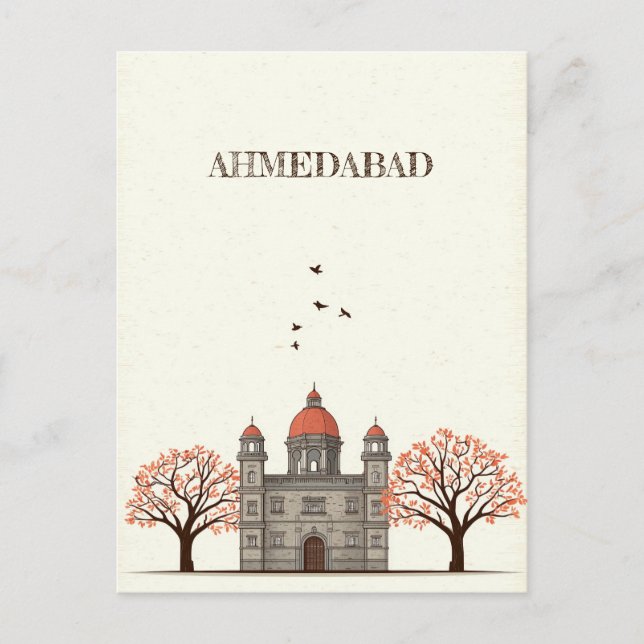 Ahmedabad India Travel Postcard Vykort (Framsida)