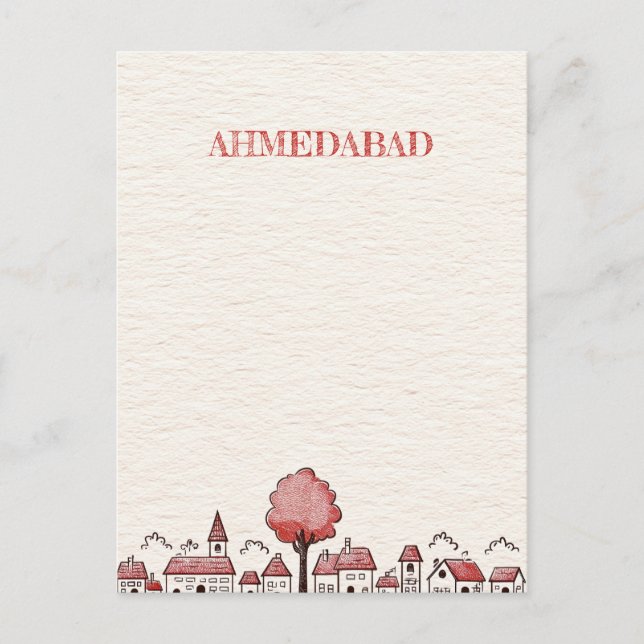 Ahmedabad India Travel Postcard Vykort (Framsida)