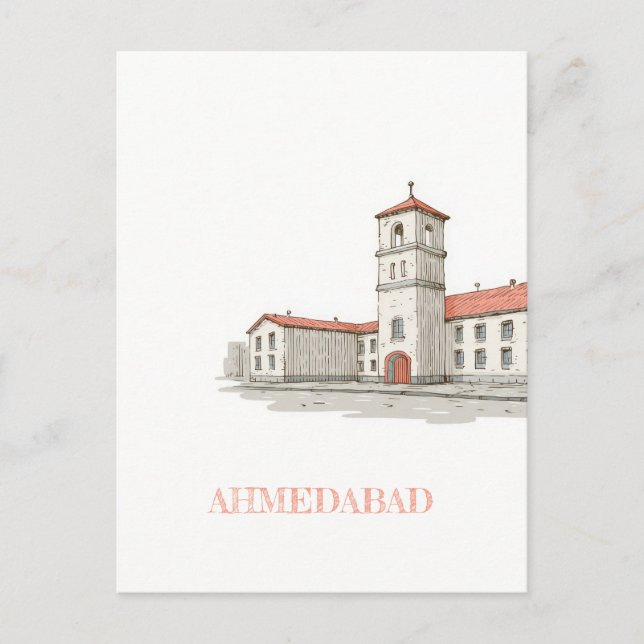 Ahmedabad Indien Reseskickkort Vykort (Framsida)