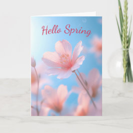 Ahmet Hands Hello Spring Beautiful Greeting Card  Kort