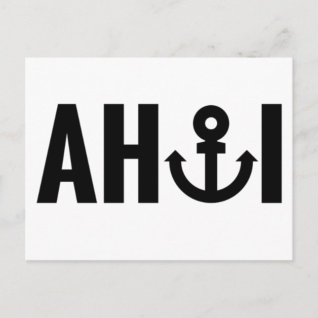 Ahoi med ankare vykort (Framsida)