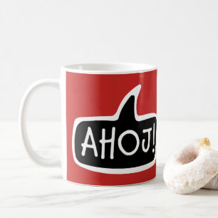 AHOJ! Tjeckiska Hälsning, Hej Tal Bubble Kaffemugg