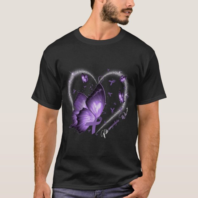 Åhörandedag Förlorare Survivor Butterfly Heart T Shirt (Framsida)