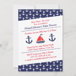 Ahoy Ankare Baby Shower - Inbjudan