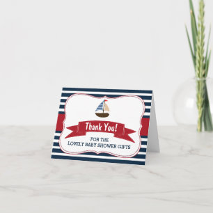 Ahoy är det en pojke! Nautiskt fartygbaby Tack Kort