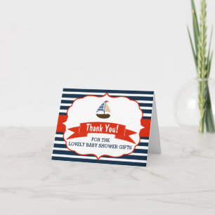 Ahoy är det en pojke! Nautiskt fartygbaby Tack Kort