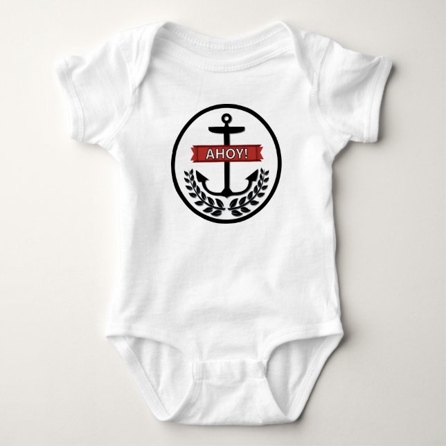 Ahoy - Baby Jersey Bodydress  Tee Shirt (Framsida)