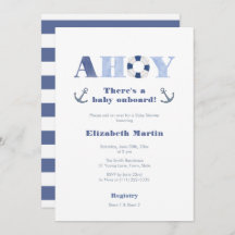 Ahoy Baby ombord på Nautical Boy Baby Shower