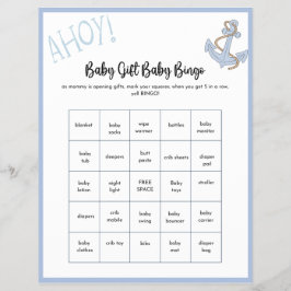 Ahoy Baby Shower-spel Reklamblad