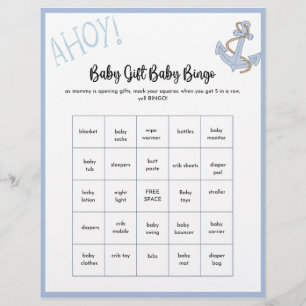 Ahoy Baby Shower-spel Reklamblad