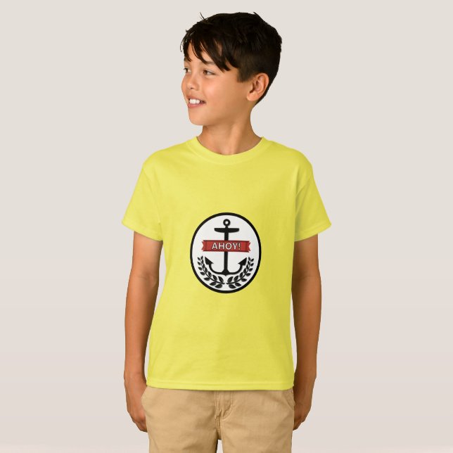 Ahoy - Barnens Basic T-Shirt (Hel framsida)