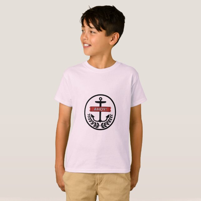 Ahoy - Barnens Basic T-Shirt (Hel framsida)