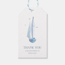 Ahoy Boy's Aquarelle Sailboat Bokar för Baby Tack