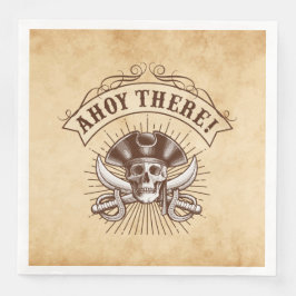 Ahoy Där Pirat Birthday Pappersservett