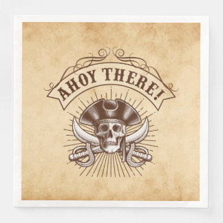 Ahoy Där Pirat Birthday Pappersservett