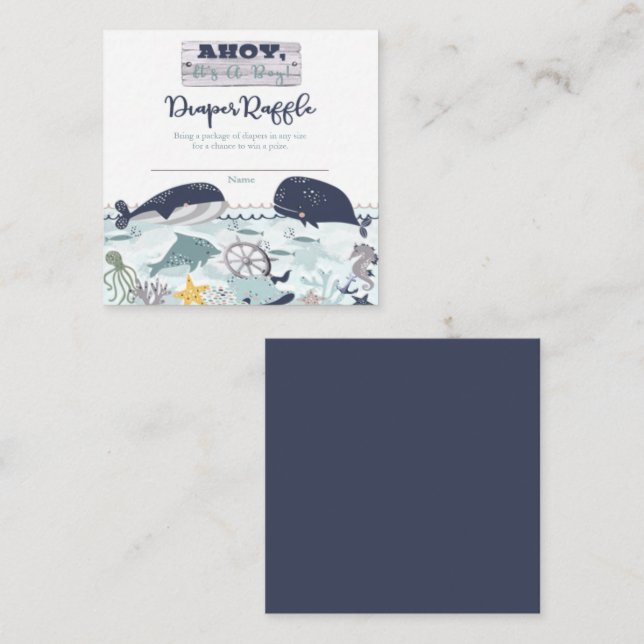 Ahoy det är en barnsändare i barnaffeln. tilläggskort (Fram/baksida)