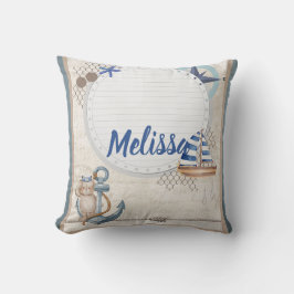 Ahoy Det är en Boy Nautical Äventyr Awaits Kudde