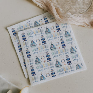 Ahoy! Det är en Boy Nautical under havet Pappersservett