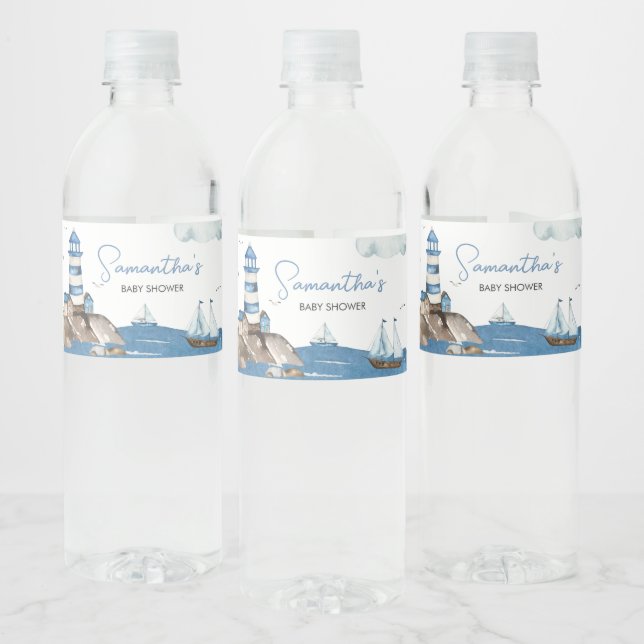 Ahoy Det är en Boy Nautical Vattenflaskor Etikett (Flaskor)