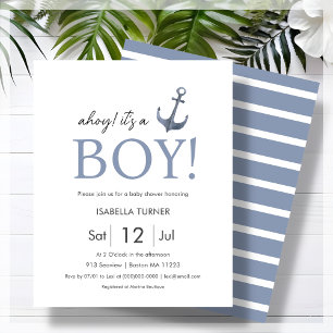 Ahoy! Det är en pojk-babyliten-budgetinbjudan