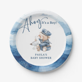 Ahoy Det är en pojk-cute Nautical Baby Shower