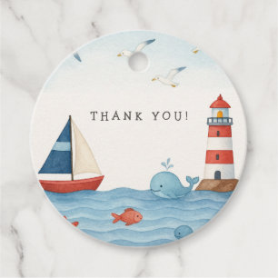 Ahoy Det är en pojk Nautical Baby Shower Gåvor Etiketter