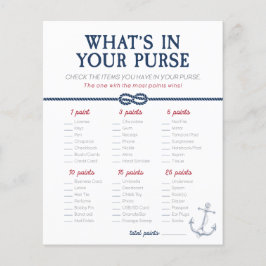 Ahoy Det är en pojk-nautical Baby Shower Purse Gam