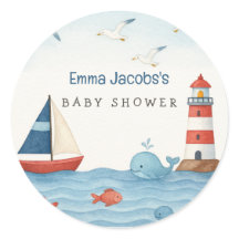 Ahoy Det är en pojk Nautical Baby Shower