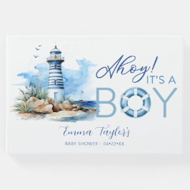 Ahoy Det är en pojk-nautisk babygäst Bok