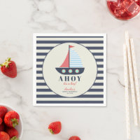 Ahoy Det är en pojk-nautisk babyskabinka