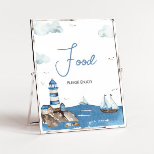 Ahoy Det är en pojk-nautisk babyskor. Poster