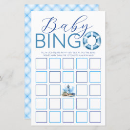 Ahoy Det är en pojk-nautisk babystöt Bingo Game